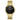 GUESS Men Analog Quartz Watch with Stainless Steel Strap, Gold-Tone/Black, 21.8 (Model: U1315G2), GoldToneGoldToneBlack_1