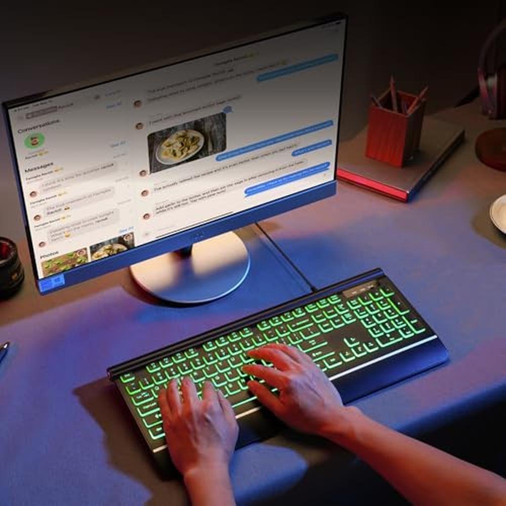 Keyboard Color Instrument Backlit Keyboards | HeengYanson 7-Color Backlit Wired Keyboard ...