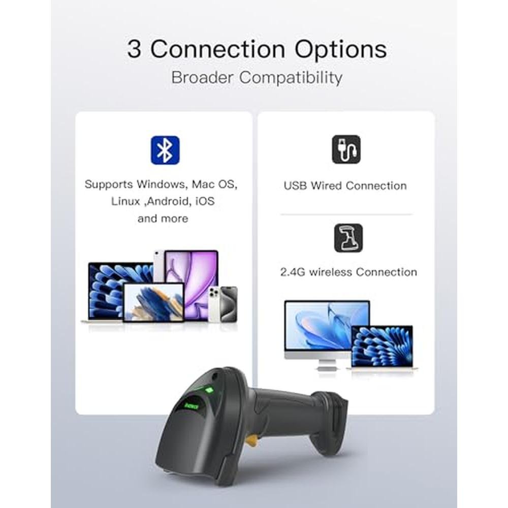 Usb Conectivity Scanner Scanner Inateck | Inateck Wireless Barcode Scanner 1D/2D QR Code ...