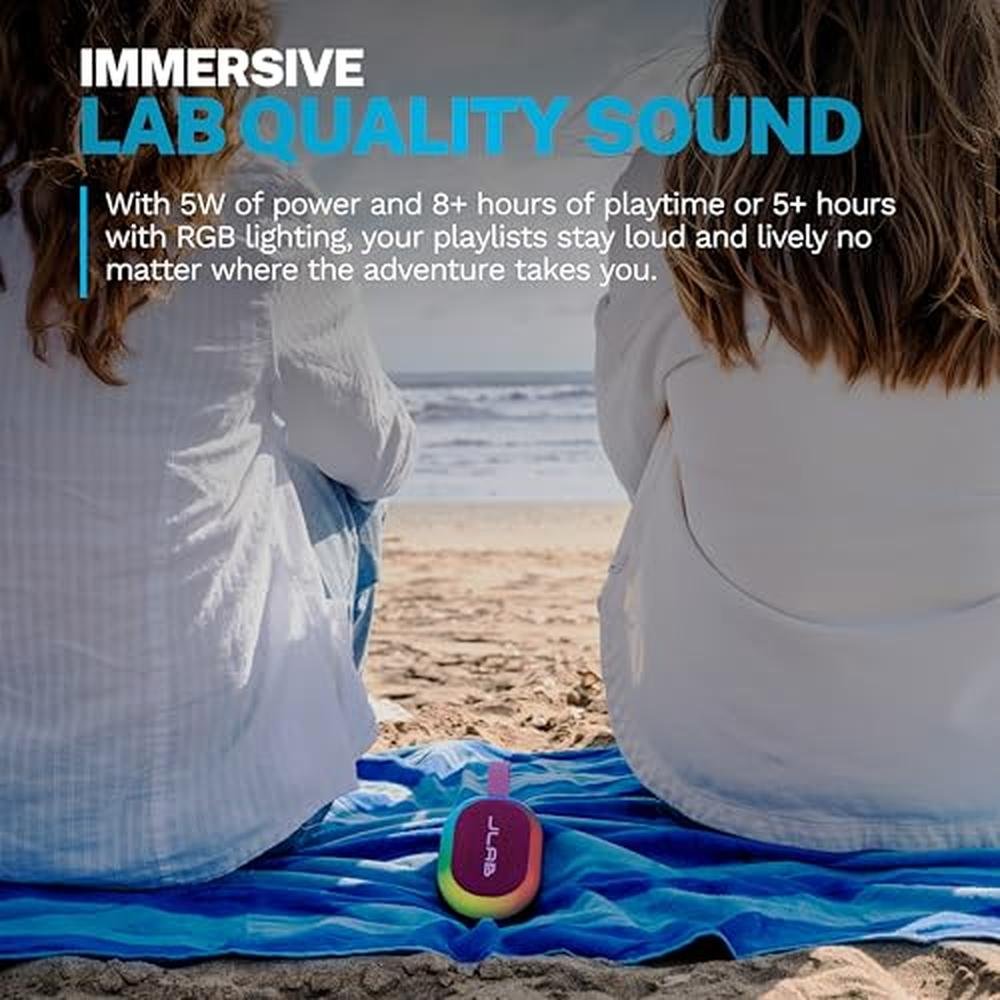 Lab Sync JLab Pop Party Portable Bluetooth Speaker | Mulberry | 8 Hours Playtime ...