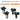 KEDSUM Portable Camping Shower, Camping Shower Pump with Dual Detachable USB Rechargeable Batteries, Portable Outdoor Shower Head for Camping, Hiking, Traveling GFS-1701_OrangeBatteries_1833