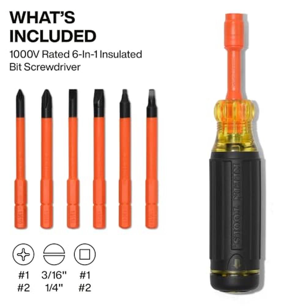 Smallest Multi Bit Bit Multi | Klein Tools 32306INS 6-in-1 Insulated Multi-Bit Screwdriver ...