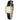 LEO RING Elegant Vintage Women's Watch Two-Tone with Roman Numerals, Mother of Pearl Dial and Brown Leather Strap Dainty Quartz Watch Includes Tool (White Gold Black)_WhiteGoldBlack_1