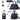 Lily & Drew Nylon Travel Tote Cross-body Carry On Bag with shoulder strap (Dark Blue RGB Arrows)_DarkBlueRgbArrows_538