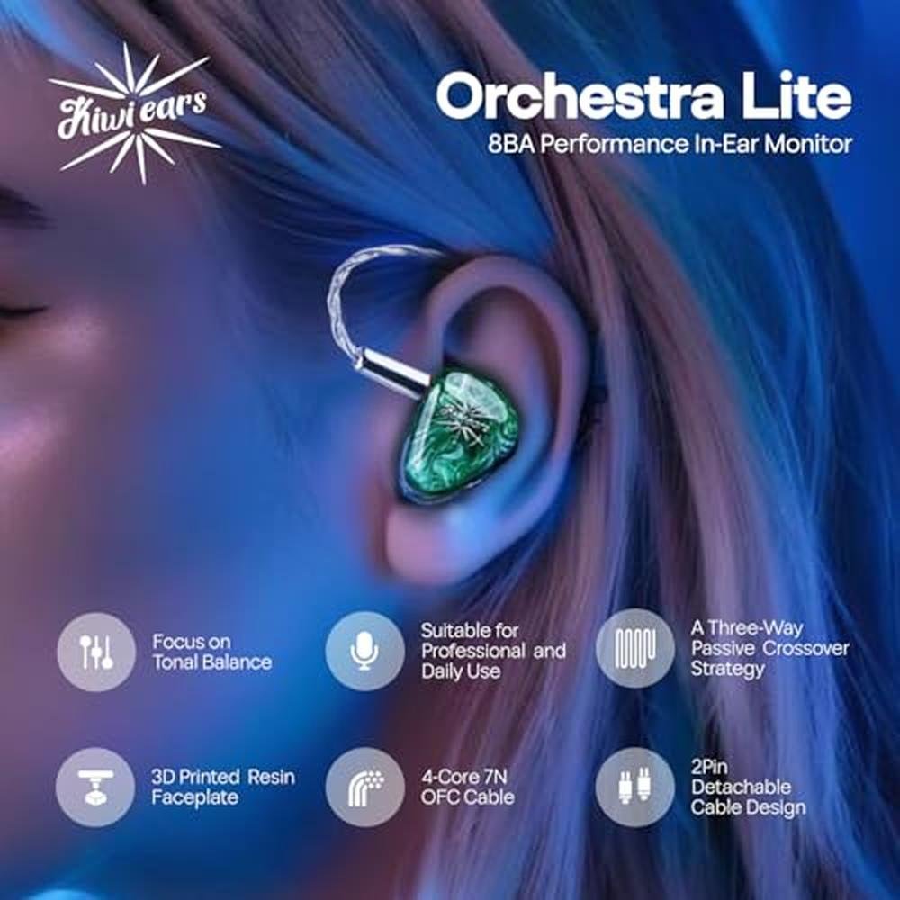 In Ear Performance Linsoul Kiwi Ears Orchestra Lite Performance Custom 8BA in-Ear Monitor ...