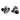 Linsoul x KZ AS10 PRO 5BA Wired Earbuds, HiFi in-Ear Earphones with Mirror Polygon Faceplate, 2 Pin Detachable Cable for Audiophile (with Mic), Black_110