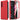 MAKAVO for Samsung Galaxy Z Fold 3 5G Case with Hinge Protection, S Pen Holder, Built-in Tempered Glass Screen Protector, Slim Fit 3D Non-Slip Texture 360 Degree Shockproof Phone Cover (Red)_RedwithPenHolder_1