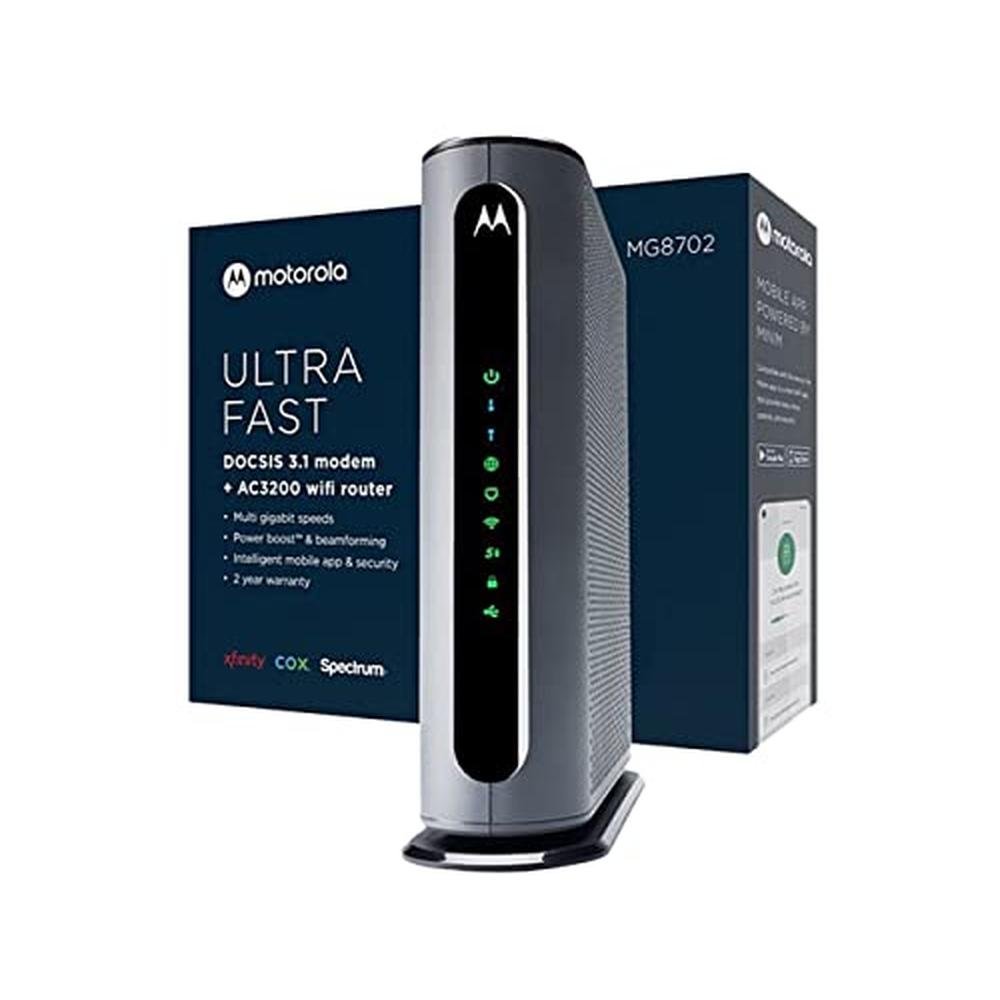Motorola Internet Router Motorola MG8702 | DOCSIS 3.1 Cable Modem + Wi-Fi Router (High Speed Co ...