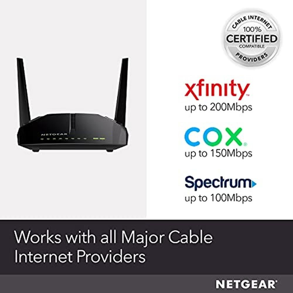 Cable Modem And Wifi Router NETGEAR Cable Modem WiFi Router Combo C6220 - Compatible with All Cabl ...