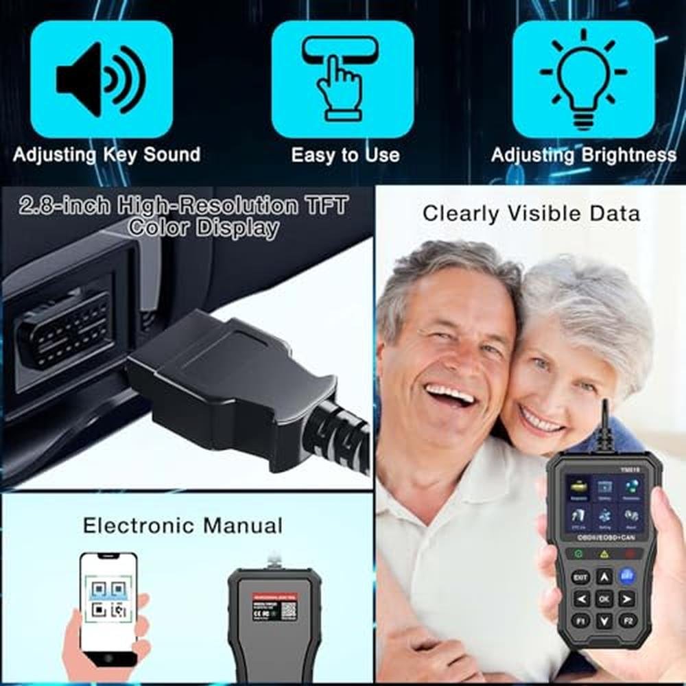 OBD2 Scanner | YM519 Battery Tester CAN Diagnostic Scan Tool Color Scr ...