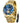 Gold Men Watches | Olevs Luxury Men's Gold Watch | Stainless Steel Big Face Casual Men's Dress Watch with Diamond Quartz Chronograph Waterproof