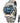 OLEVS Watch Men Silver Stainless Steel Blue and Gold Mens Watches Luminous Waterproof Moon Phase Watches for Men Big Face Chronograph Analog Quartz Wrist Watch for Man Luxury Reloj de Hombre_SilverGoldBlueFace_1