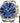 Watches Olevs | Olevs Men's Business Dress Big Face Classic Analog Quartz Blue Chronograph Multifunction Stainless Steel Calendar Waterproof Luminous | Luxury Timepiece