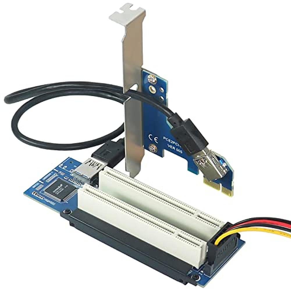Pcie To Ru Adapter PCIe to PCI Adapter | X1 to Legacy PCI Converter with USB 3.0 Cable ...