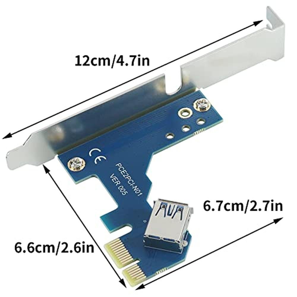 Pcie To Ru Adapter PCIe to PCI Adapter | X1 to Legacy PCI Converter with USB 3.0 Cable ...