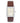 Peugeot Men's Rectangular Textured Roman Numeral Dial Classic Dress Wrist Watch with Leather Strap Band_SilverBrown_1