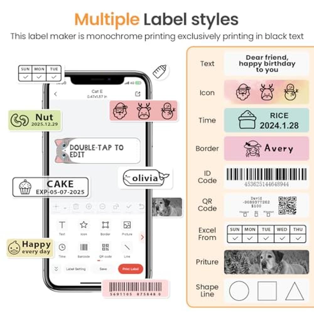 Mini Label Creator Label Maker | Phomemo D30 Bluetooth Mini Label Maker Machine | Portable ...