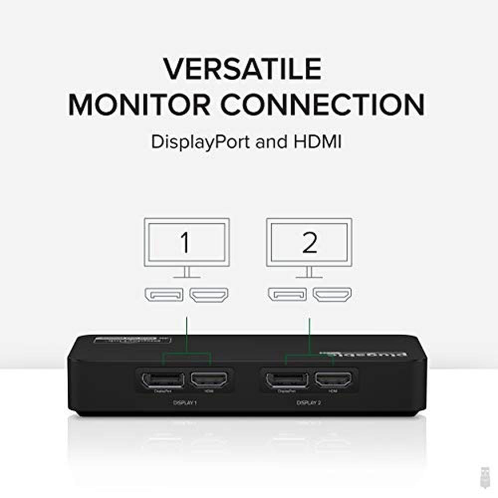 Pluggable Display Plugable DisplayPort | Plugable USBC-6950U Dual 4K Monitor Adapter ...