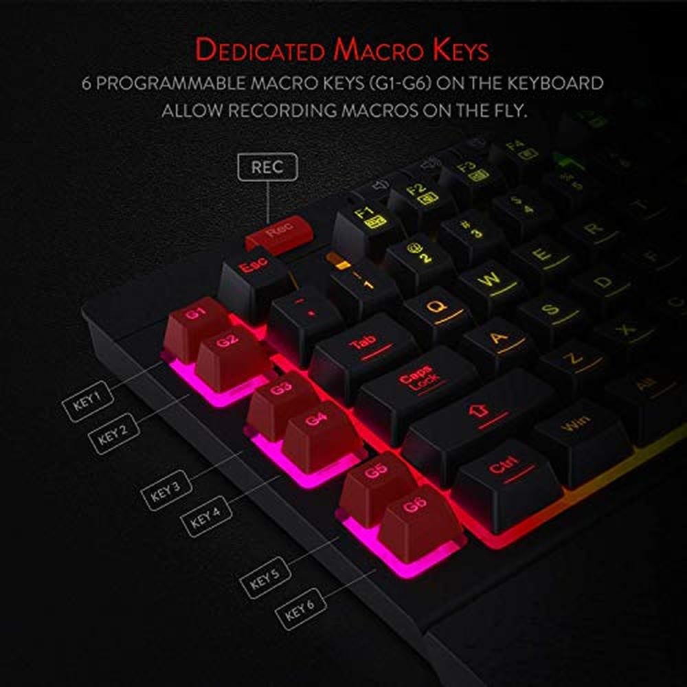 K512 Machine Redragon K512 Shiva RGB Backlit Membrane Gaming Keyboard | Premium High ...