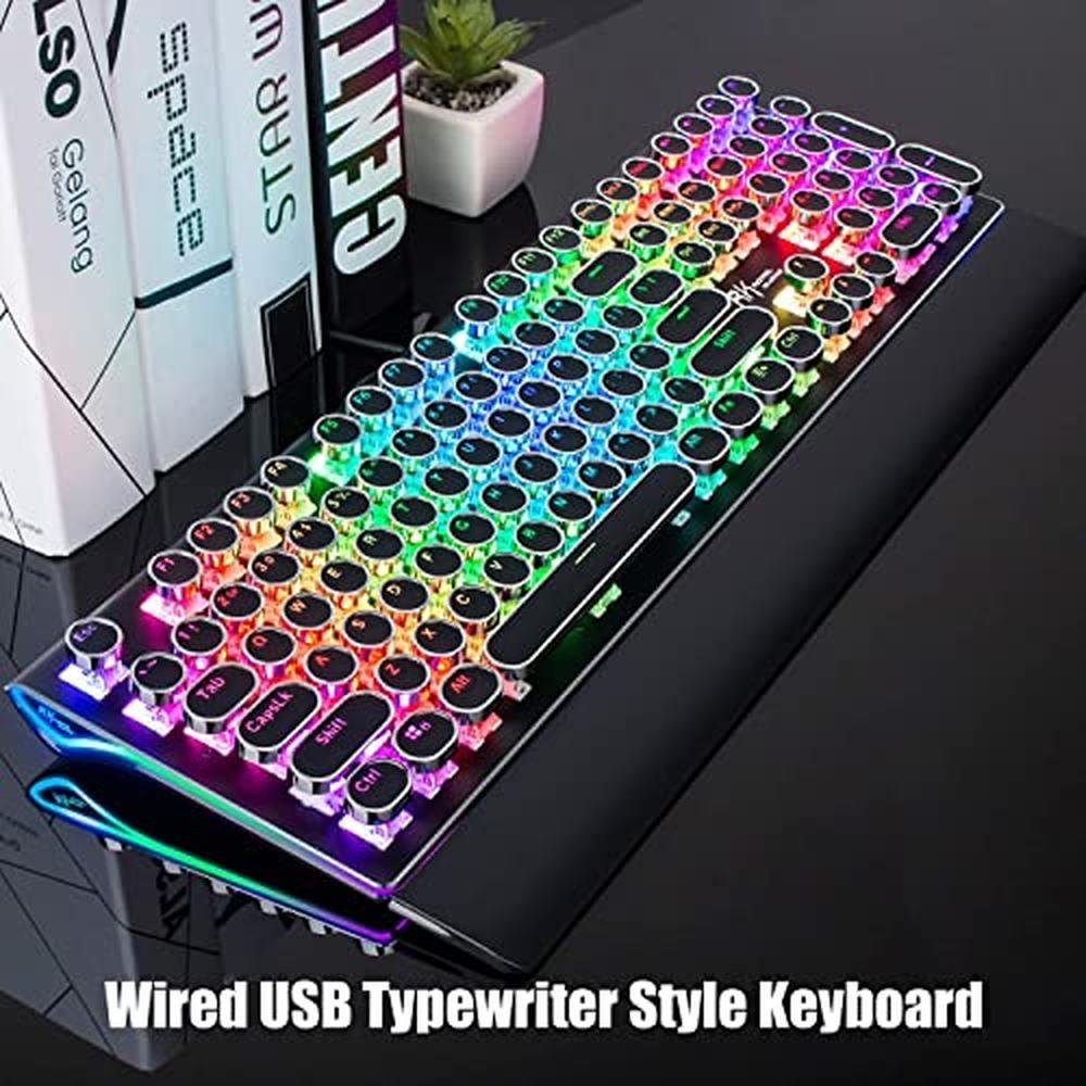 High Keyboard Keyboard Black | RK ROYAL KLUDGE S108 Typewriter Mechanical Gaming ...