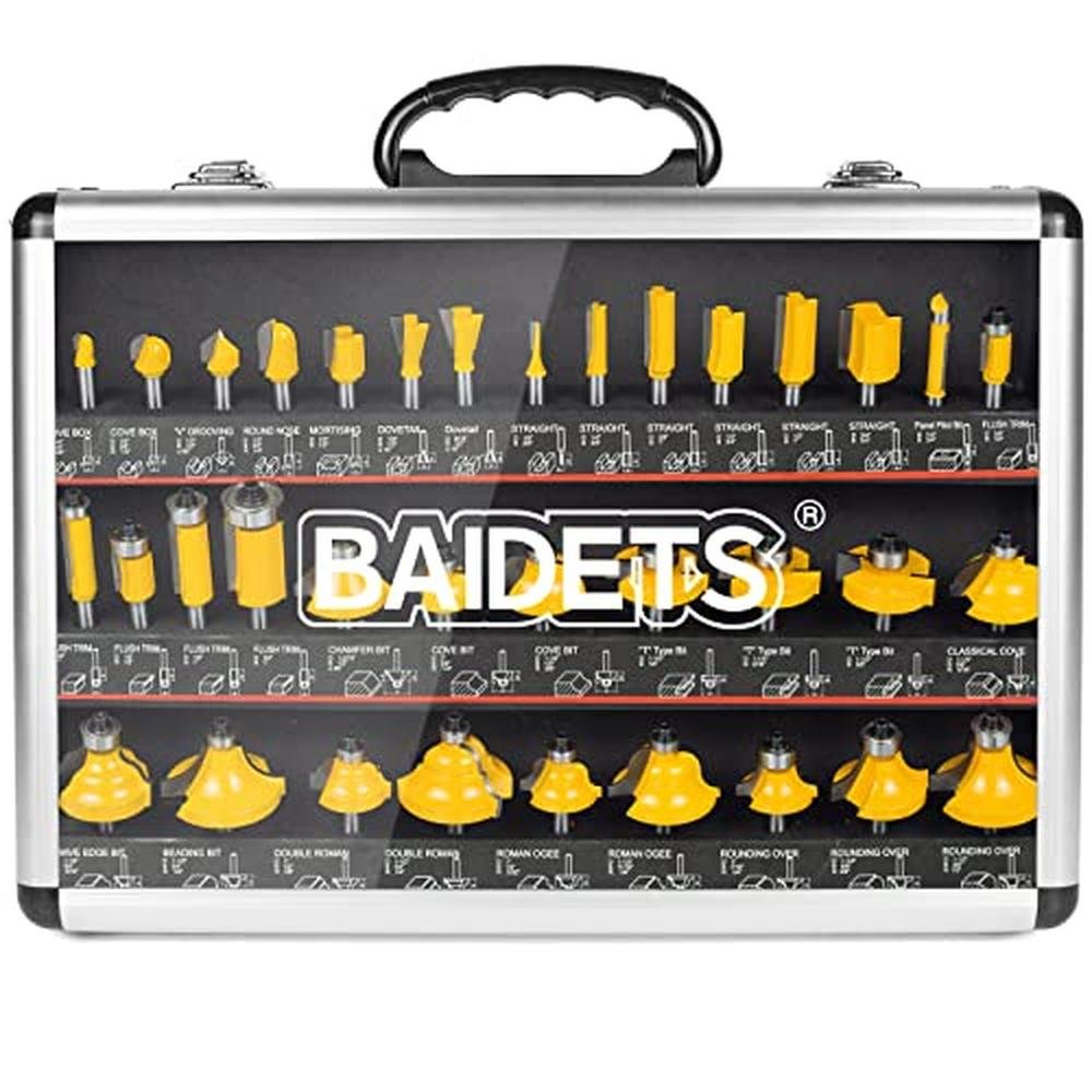 Router Bits 1/4 Inch Shank - BAIDETS 35Pcs 1/4