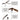 SHEEN KELLY Retro Square Semi-Rimless Sunglasses for Men Women Browline Black Shades Glasses Vintage Black UV400 Lens_Black_1124