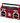 Studebaker SB2145R 80's Retro Street Bluetooth Boombox with FM Radio, CD Player, LED EQ, 10 Watts RMS Power and AC/DC in Red_1
