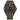 Stuhrling Original Mens Aviator Watch 42mm Leather Strap, Japanese Quartz Mens Watch, Day Date Display, Luminous Dial, Water Resistant, Aviator Style Watch for Men, Green_1