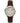 Timex Women's Easy Reader 25mm Watch Gold-Tone Case Natural Dial with Brown Croco Leather Strap_1