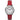Timex Women's Easy Reader 30mm Watch Silver-Tone Case White Dial with Red Croco Pattern Leather Strap_1