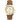 Timex Women's Easy Reader 38mm Watch Gold-Tone Case Cream Dial with Brown & Pink Leather Strap_1