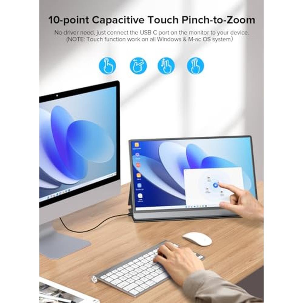 Monitor Battery | UPERFECT Portable 15.6-inch FHD Touchscreen 120Hz 1ms ...
