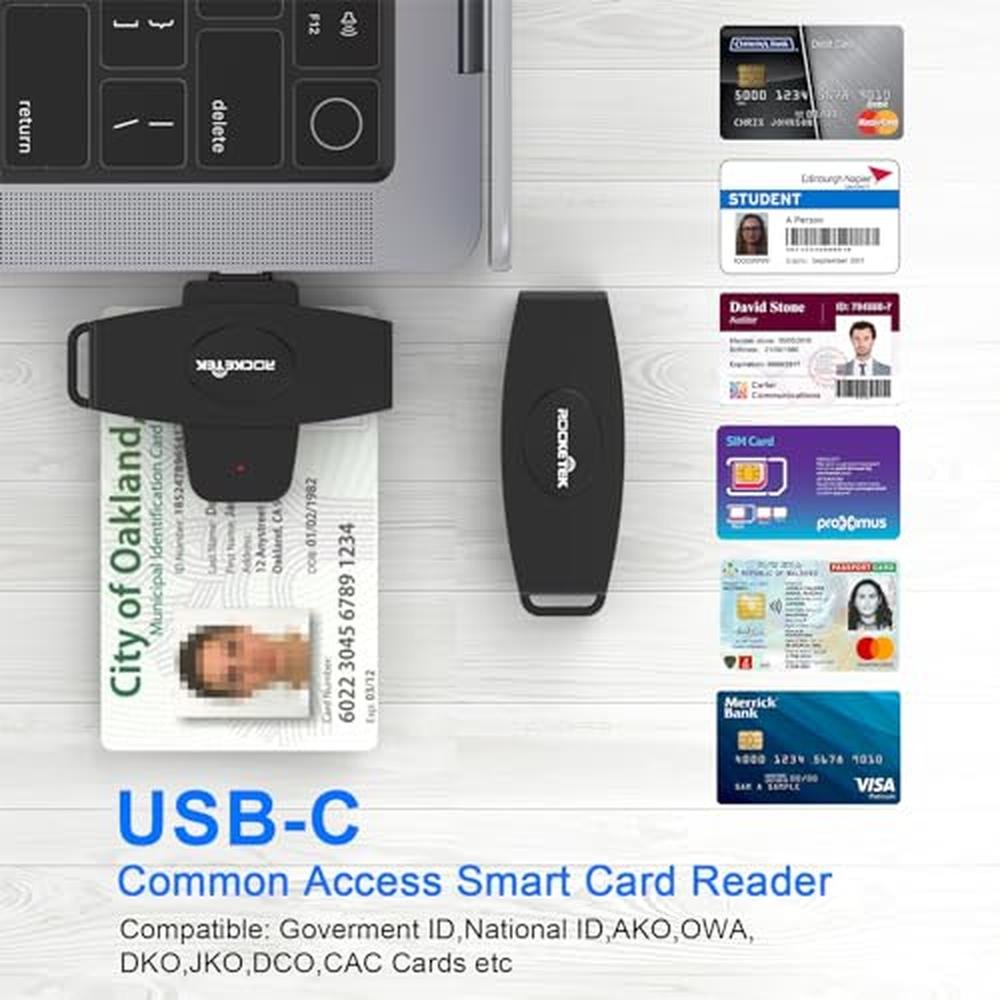 Cac Reader Components CAC Reader | USB C DOD Military Smart Card Reader and SIM Card Reader ...