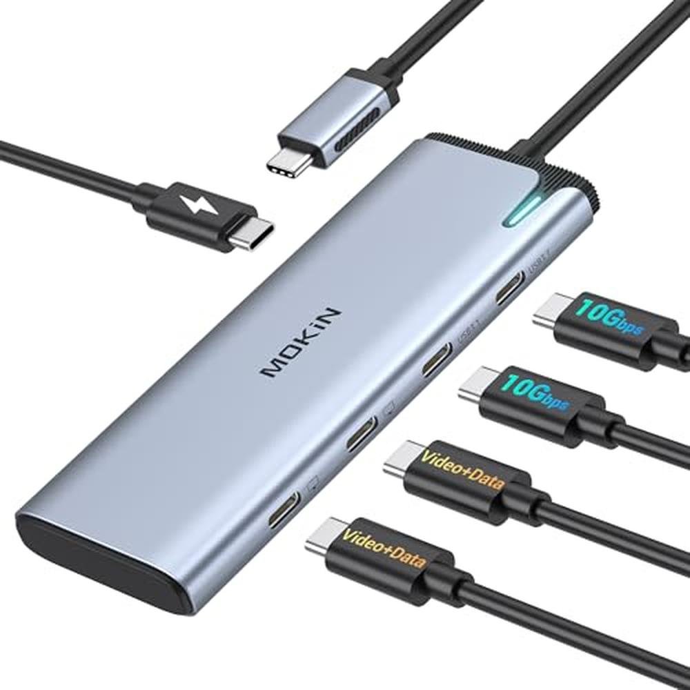 Dual Monitor | USB C to USB C Hub Dual Monitor Adapter | 4K@60Hz DP Alt ...