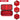 Wireless Microphone Case Compatible with JBL Wireless Two Microphone System/for JBL PartyBox Wireless Mic, Handheld Dual Mic Travel Bag for Singing or Karaoke for Receiver, Adapter, Batteries (Red)_Red_169