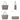 Women Fashion Synthetic Leather Handbags Tote Bag Shoulder Bag Top Handle Satchel Purse Set 4pcs_Grey_120